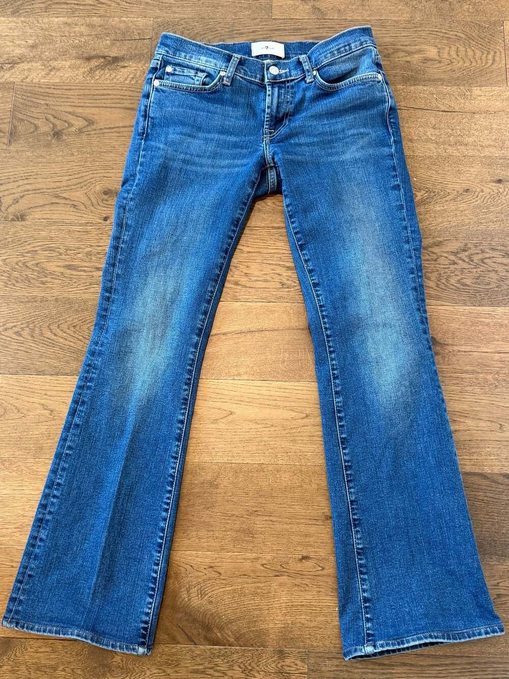 7 For All Mankind Women's Bootcut Jeans in Blue Wash